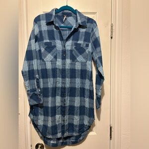 Free People Plaid shirt dress